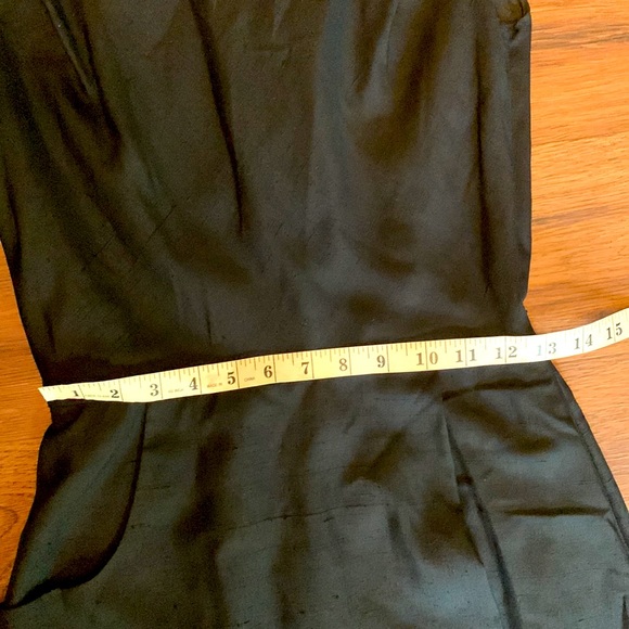 Vintage black raw silk dress Size 8 Size Medium Cocktail retro evening - Picture 7 of 10
